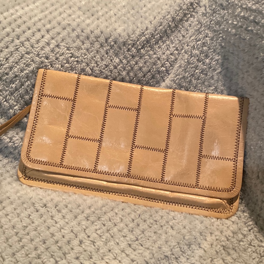 HOBO Tan Clutch Wristlet Wallet